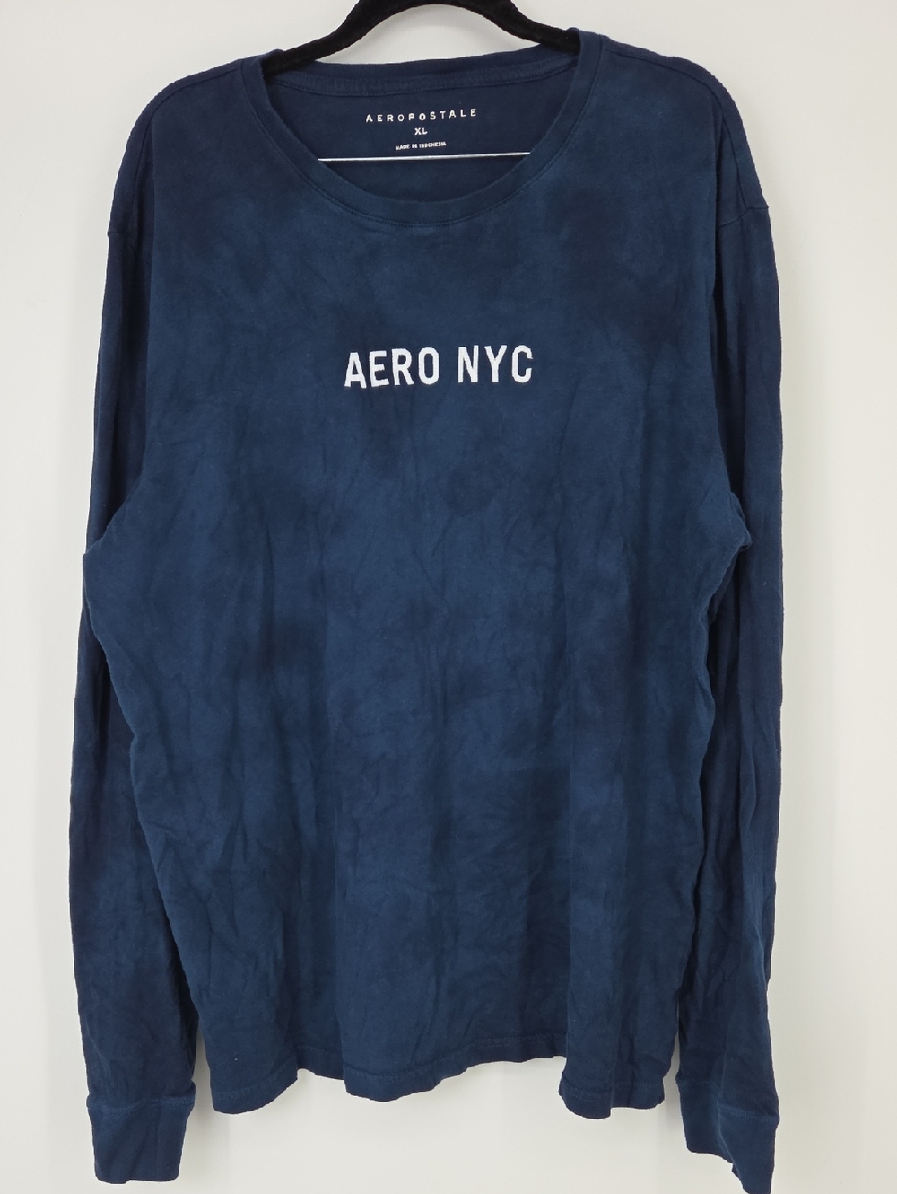 100% Cotton Aeropostale Navy Crew Neck Tee with Chest Logo